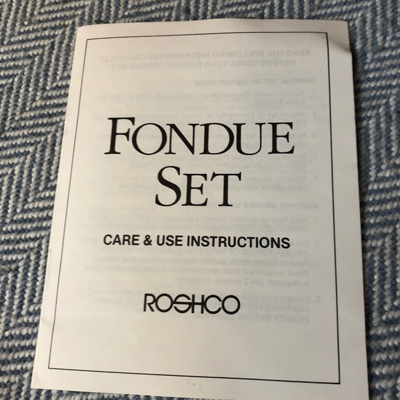 FINAL PRICE: Fondue Set by Roshco - Picture 3 of 5